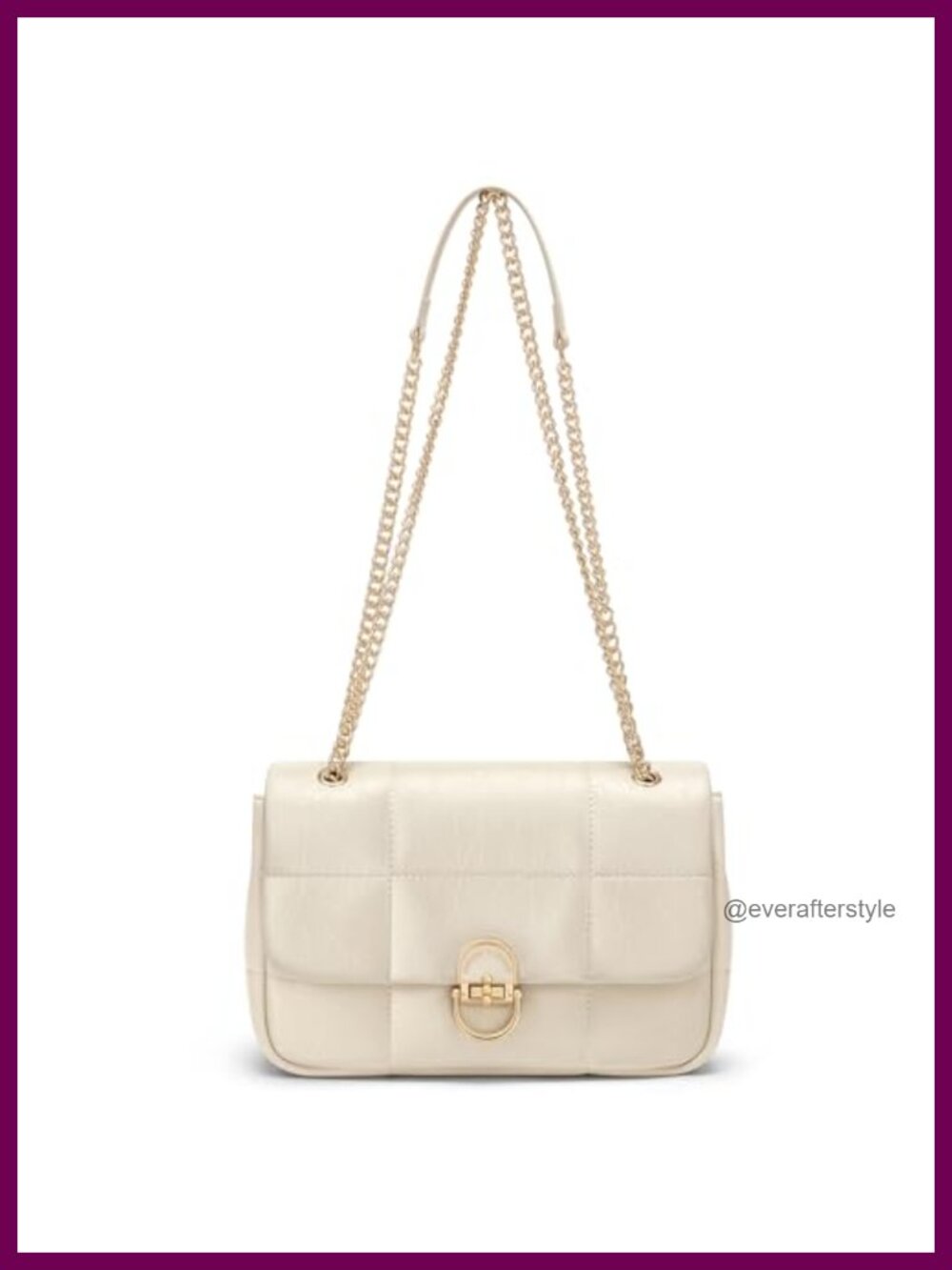 Genuine Leather Crossbody Satchel Shoulder Bag Chain Strap